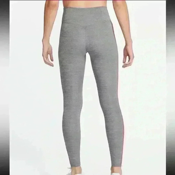 NWT Nike One Women's Grey/Heather/ Pink Mid-Rise Color-Block Leggings Sz L - Picture 5 of 11